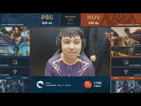 [EN] PSG vs NOV | Week 6 Day 1 | PCS Summer (2020) | PSG Talon vs Nova Esports