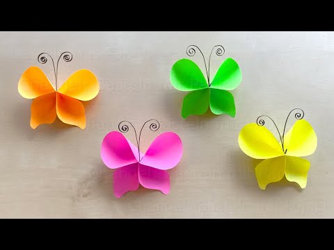 Basteln: Schmetterling falten mit Origami Papier. Deko selber machen. Geschenke & Wanddeko 🦋
