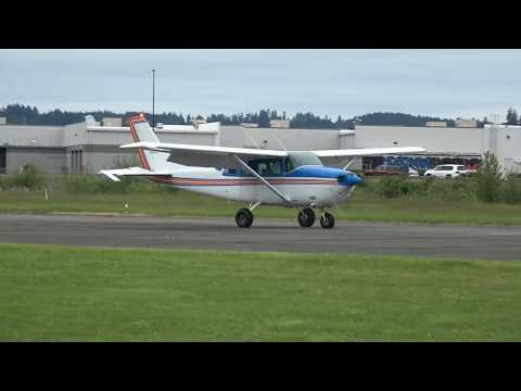 cessna 206 with sportsman STOL take off and landing practice KCLS