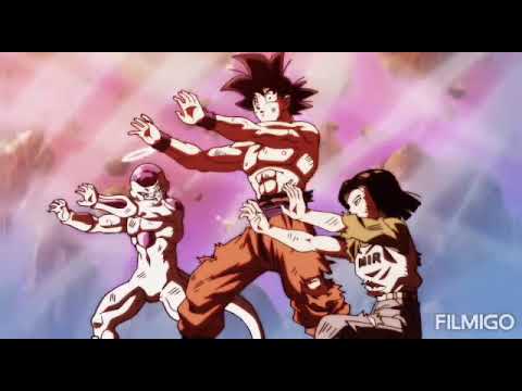Jiren is defeated by goku, freiza and Android 17