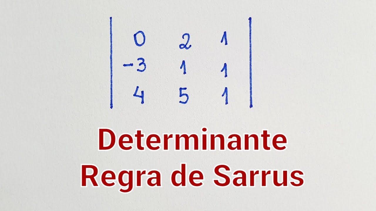 ✅ Determinantes - Regra de Sarrus - Professora Angela Matemática
