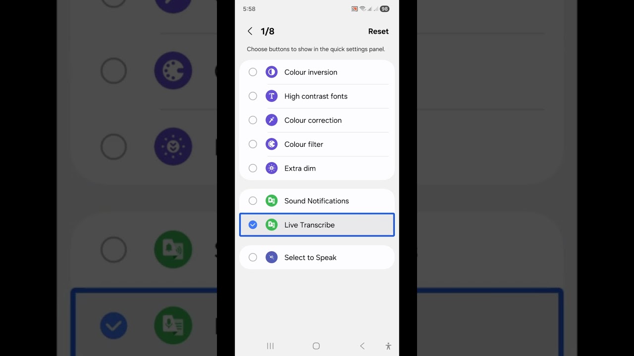Accessibility advance setting volume up and power button shortcut for blind use multiple features 