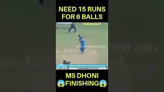 Download lagu NEED 15 RUNS FOR 6 BALLS 😱 MS DHONI FINISHING 😱 | INDvSL #Shorts mp3