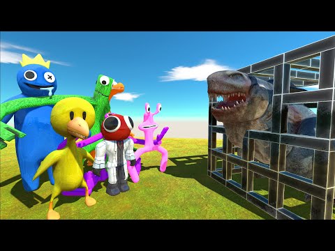 Rainbow Friends Rescue Megalodon Rex - Animal Revolt Battle Simulator