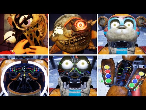 FNAF: Security Breach Vs Ruin DLC - All Animatronics Repaired By Gregory And Cassie