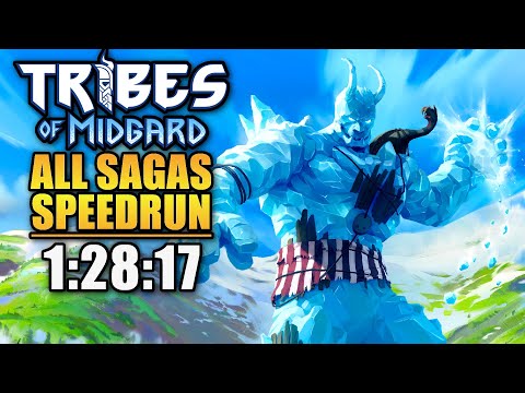 MY FIRST EVER ALL SAGAS SPEEDRUN!!! - Tribes of Midgard
