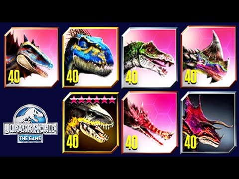 ALL MAX LEVEL 40 SUPER HYBRIDS (JURASSIC WORLD)