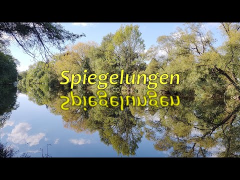 Spiegelungen im Wasser - Faszination entlang der Fulda
