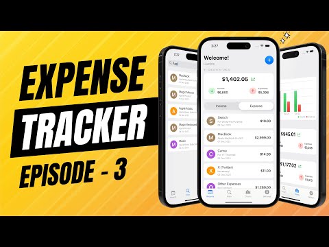 SwiftUI Expense Tracker App | SwiftData | Widgets | App Lock | Episode - 3 thumbnail