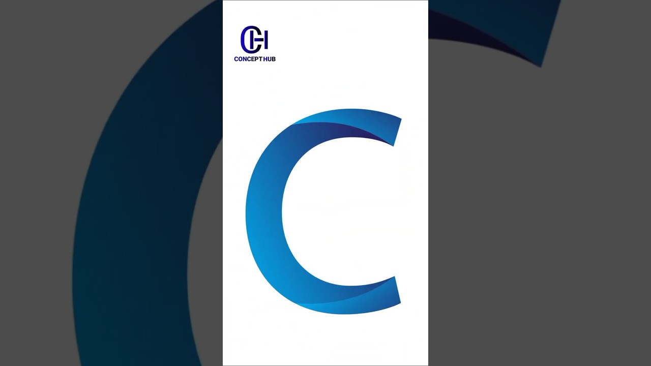Creative C Alphabet Icon Design In Illustrator #illustrator #creative #icon #ytshorts #concept #hub