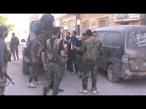 تجهيزات عناصر كتائب درع الإسلام للتوجه الى القصير في ريف حمص