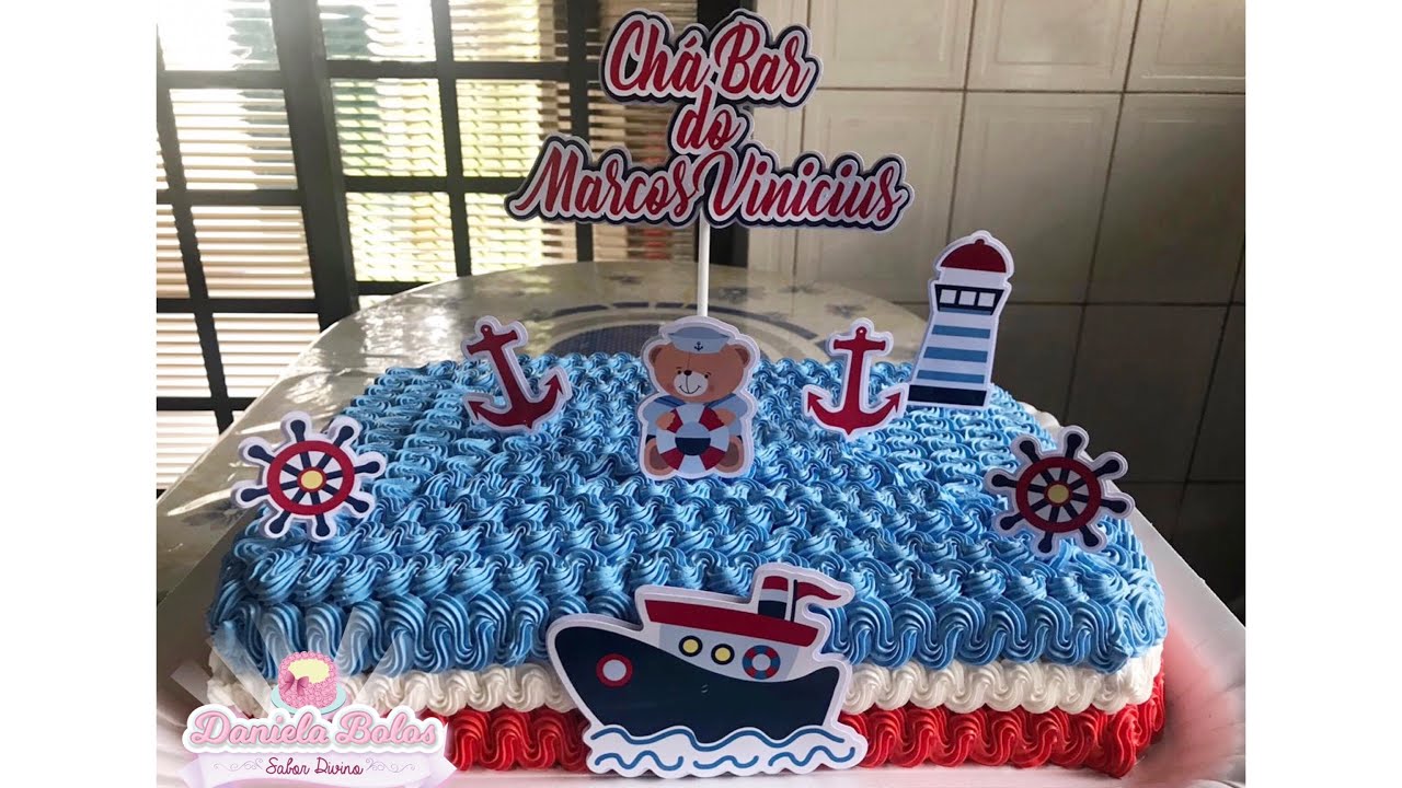 SAILOR BEAR CAKE WITH TOPPER