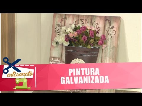 Aprenda a fazer uma pintura galvanizada com a artesã Cuca Marques - 12/02/19