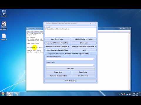 Find and Replace In Multiple Text Files Software