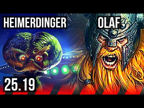 HEIMERDINGER vs OLAF (TOP) | 7 solo kills, Godlike | KR Diamond | 25.19