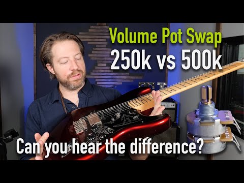 Hear the Difference? 250k vs 500k Volume pot on Humbucker HSS Stratocaster