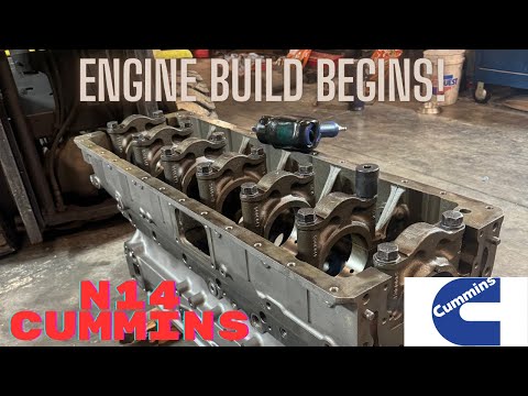 N14 Cummins Overhaul Day 1! Crankshaft Install (Whiskey Pete Cabover)