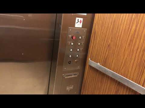 Slow 80s Dover Oildraulic elevator - WVU Chitwood Hall - Morgantown