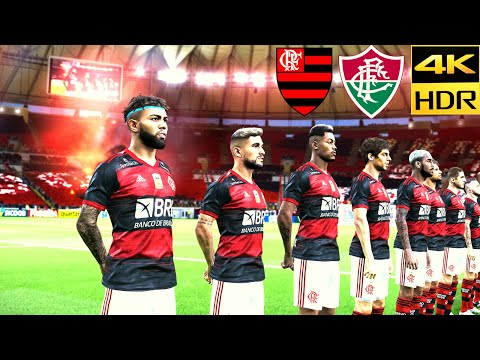 FLAMENGO X FLUMINENSE - FINAL TAÇA RIO 2020 (4K HDR) - MOSAICO DO MENGÃO NO MARACANÃ - PES 20