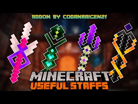 THE KRUZZ - Magic Mod MCPE - Powerful Magic Staffs Addon || Minecraft Pe Mod and Addon Showcase