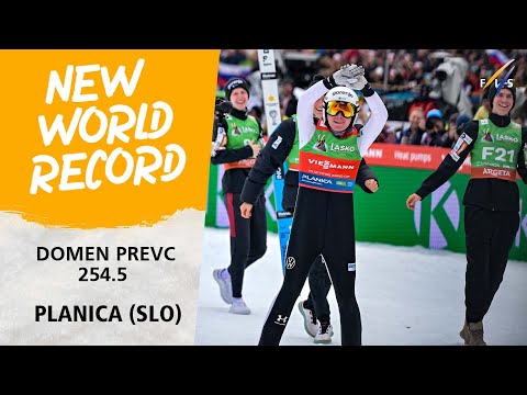 254.5 M! Domen Prevc sets NEW WORLD RECORD in Planica | FIS Ski Jumping World Cup 24-25