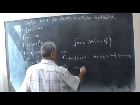 Lectia numarul BAM 85- Derivata de ordin n  pentru f(x) = sinx