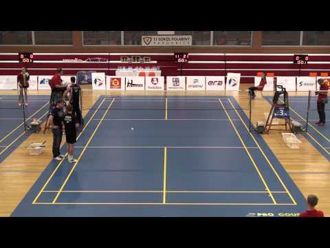 Finále badminton MČR U-15, ( dvouhra muži )