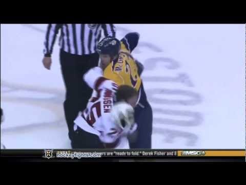 Cam Janssen vs Brian McGrattan Oct 15, 2011