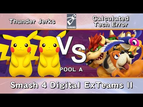 [DE] Smash 4 Digital ExTeams II - Pool A - Thunder Jerks vs Calculated Tech Error