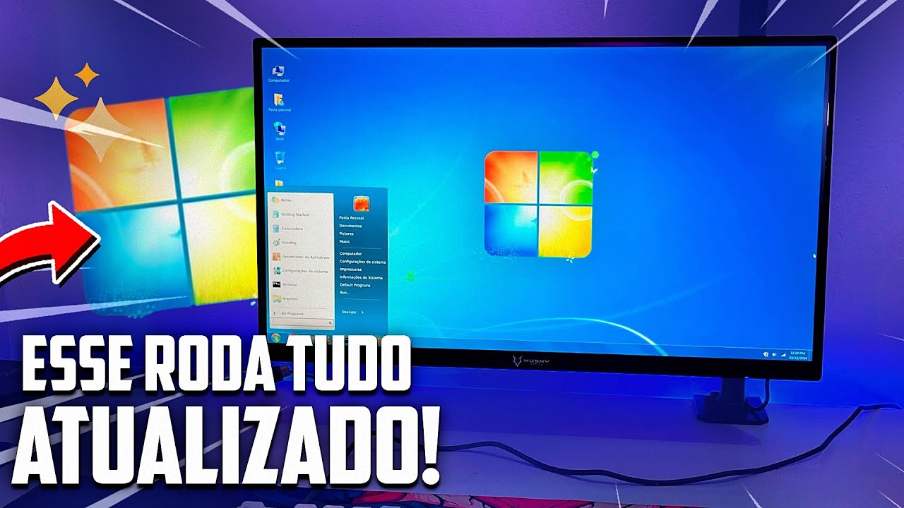 🤯Fizeram um Novo Windows 7 2024 ! Winux7