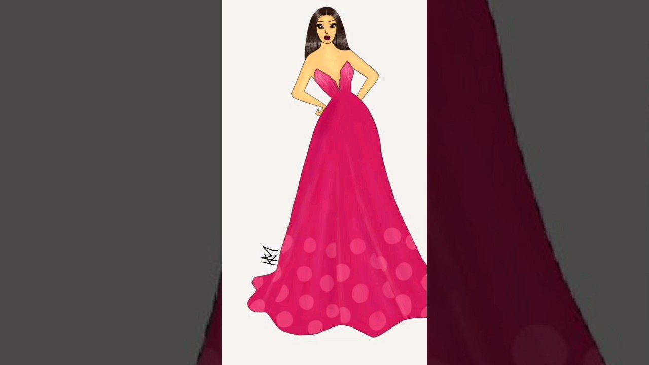 pink evening dress! #art #fashion