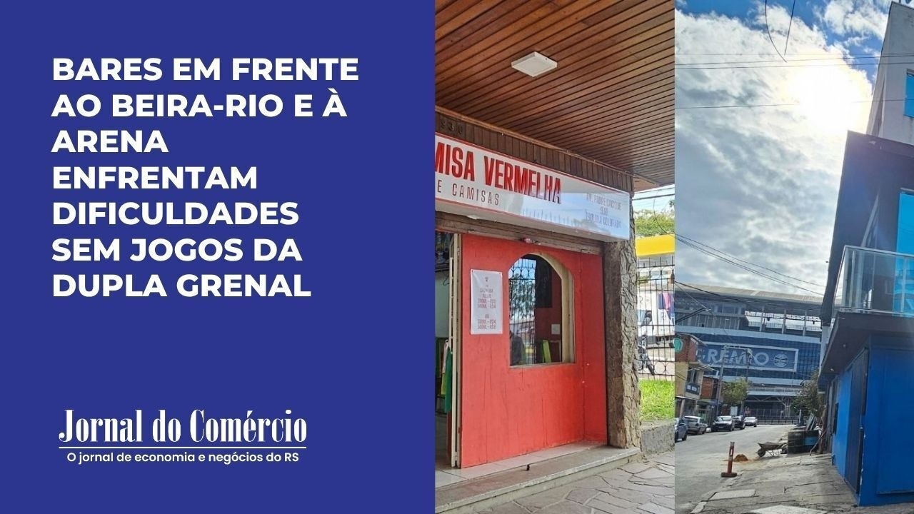 Bares em frente ao Beira-Rio e à Arena enfrentam dificuldades sem jogos da dupla GreNal