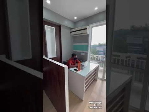 White wooden reception table, for office