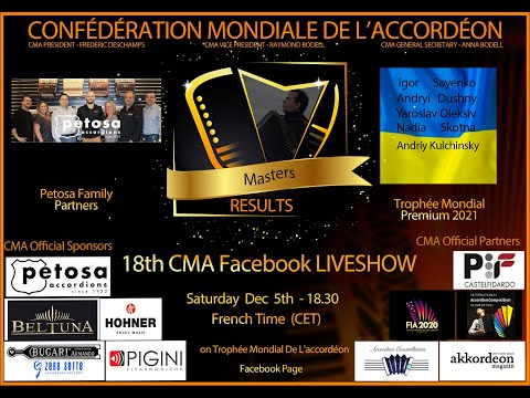 18th CMA Facebook Live Show - Guest: Ukrainian Delegation. Results Masters: 1st Lvov Fedor (Russia)