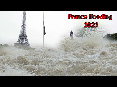 France flooding due rainstorm update! Lyon city street and tunnel flooded