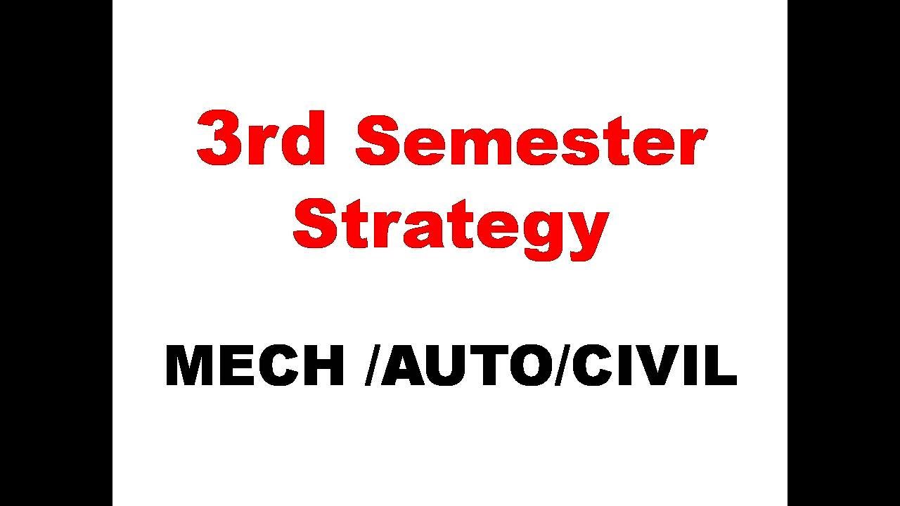 DIPLOMA | Polytechnic |Third Semester Mech/Auto/Civil syllabus introduction & Strategy |MSBTE
