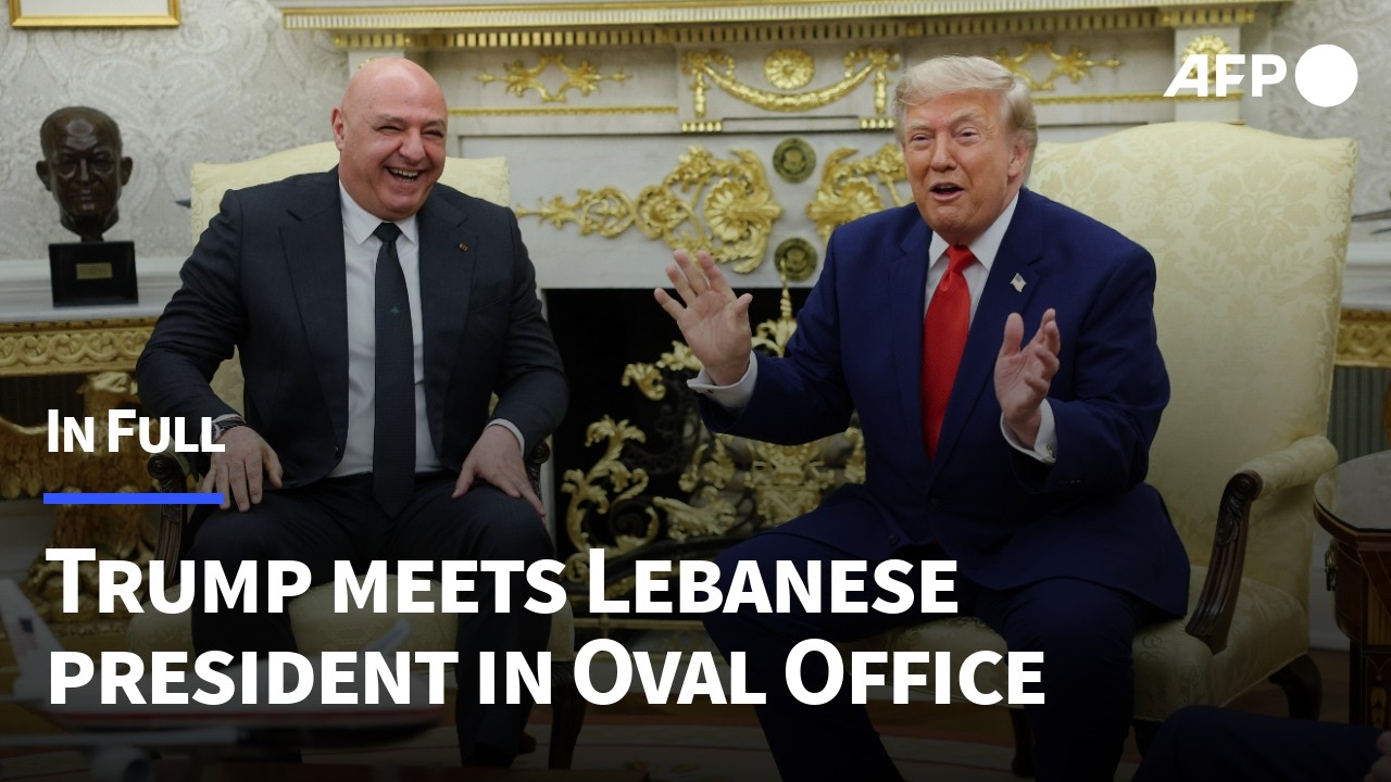 Video | IN FULL: Trump discusses Lebanon, Iran with Lebanese President | AFP