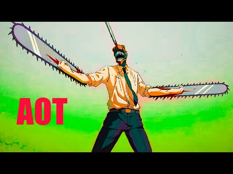 Chainsaw man &  Attack on titan Beast TITAN Anime 『チェンソーマン』第