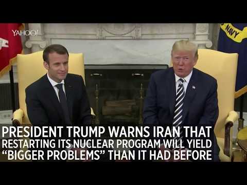 BREAKING TRUMP aggressive Threat to IRAN if restarts NUCLEAR program April 25 2018 News Video