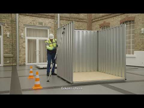 Montage des DOMOFERM Schnellbau-Containers
