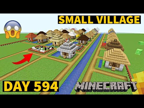 I build Small Village in Minecraft Creative mode 2023 Day 594
