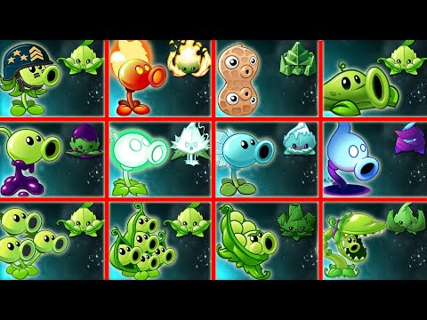 All Pair PEASHOOTER & Mint Plants Battlez - Who Will Win? - PVZ 2 Mobile Gameplay