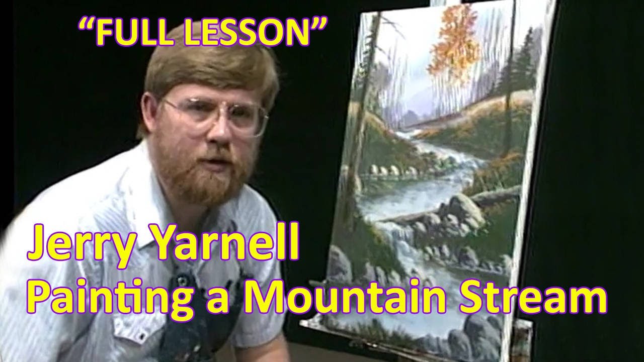 Mountain Stream Acrylic Painting Tutorial | Jerry Yarnell Landscape Lesson Rocks, Waterfalls, Aspens