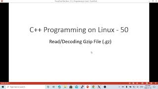 C++ Programming on Linux -  Read (Decoding) Gzip (.gz) file