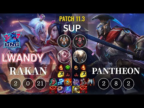 LNG lwandy Rakan vs Pantheon Sup - KR Patch 11.3