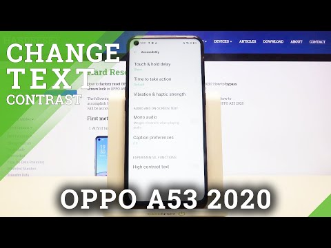 High Contrast Text Feature in OPPO A53 2020 – Additional Display Options