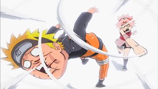 Sakura revoltada soca Naruto brutalmente