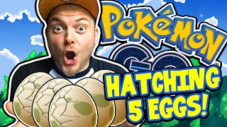 HATCHING 5 EGGS + MEETING THE ENEMY! - Pokemon Go Gameplay!