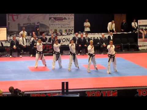 ITF Taekwon-Do World Cup Brighton 2012 - Norway - Womens Team Pattern Finals - Ge-Baek