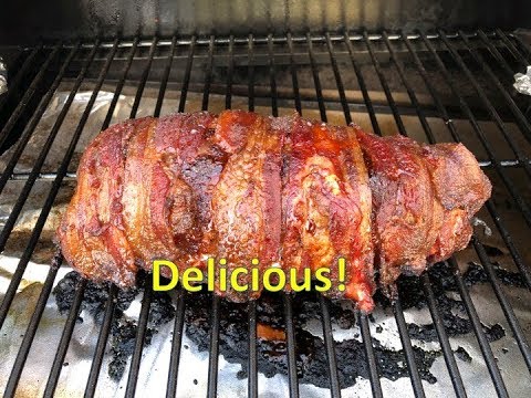 Bacon Wrapped Pork Tenderloin on the Smoker!